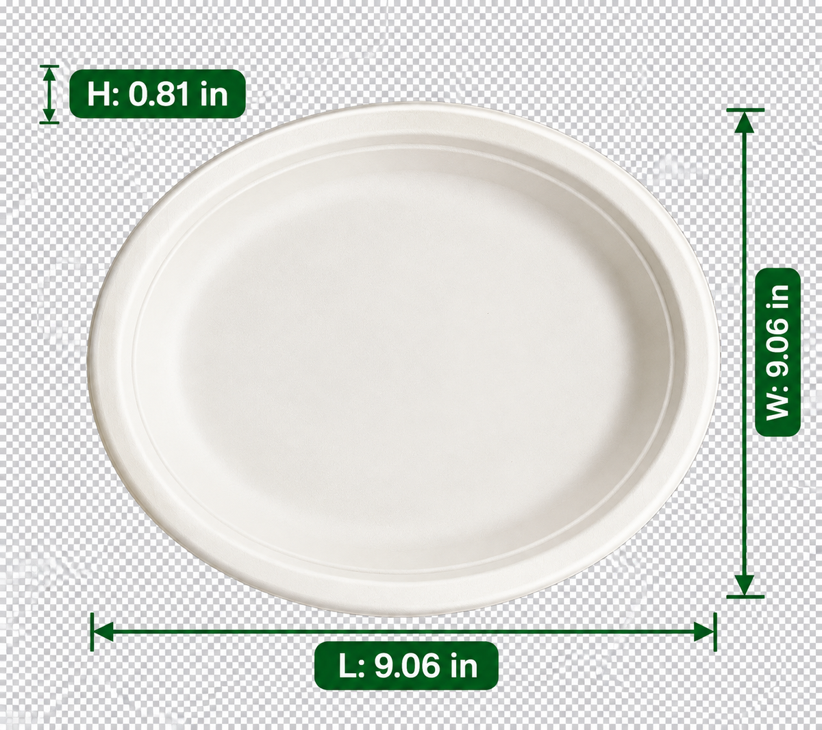 Eco-Rootz 9 Inch Molded Fiber Round Heavy Weight Plate