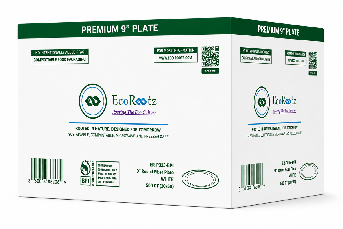 Eco-Rootz 9 Inch Molded Fiber Round Heavy Weight Plate