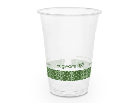 16-Ounce Vegware PLA Clear Cold Cup, 96 Series,1000-Count Case