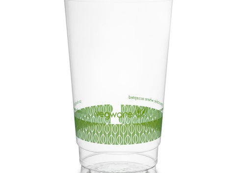 24-Ounce Vegware PLA Clear Cold Cup, 96 Series,1000-Count Case