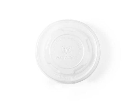 Vegware Soup Container Flat CPLA Hot Lid, 90-Series, 1000 Count