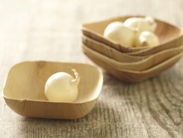 4-inch Mini Square Tasting Deep Palm Leaf Plate 600 Pack