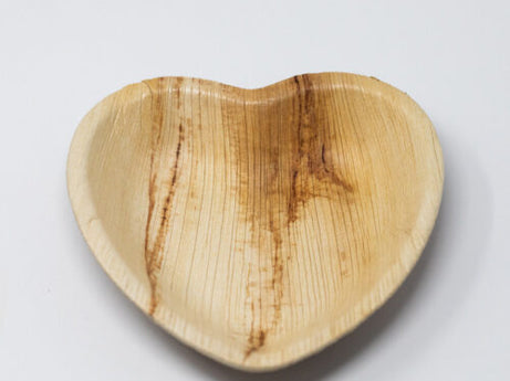 6" Heart Shape Palm Leaf Plate, 450 Count