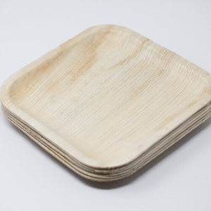 4-inch Square Palm Leaf Plate, 1800 Count