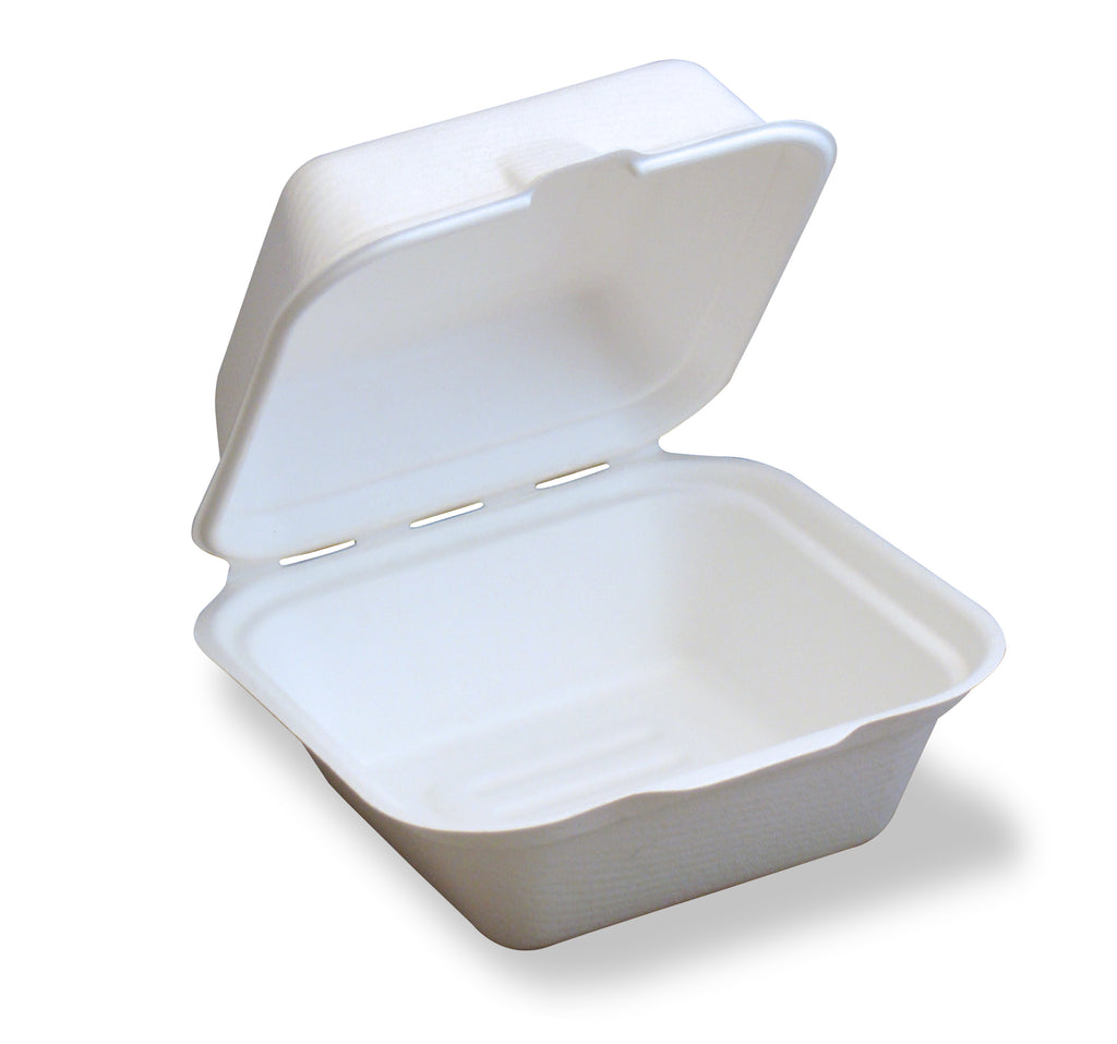 Small Fiber Hinged Container, 200-Count Case