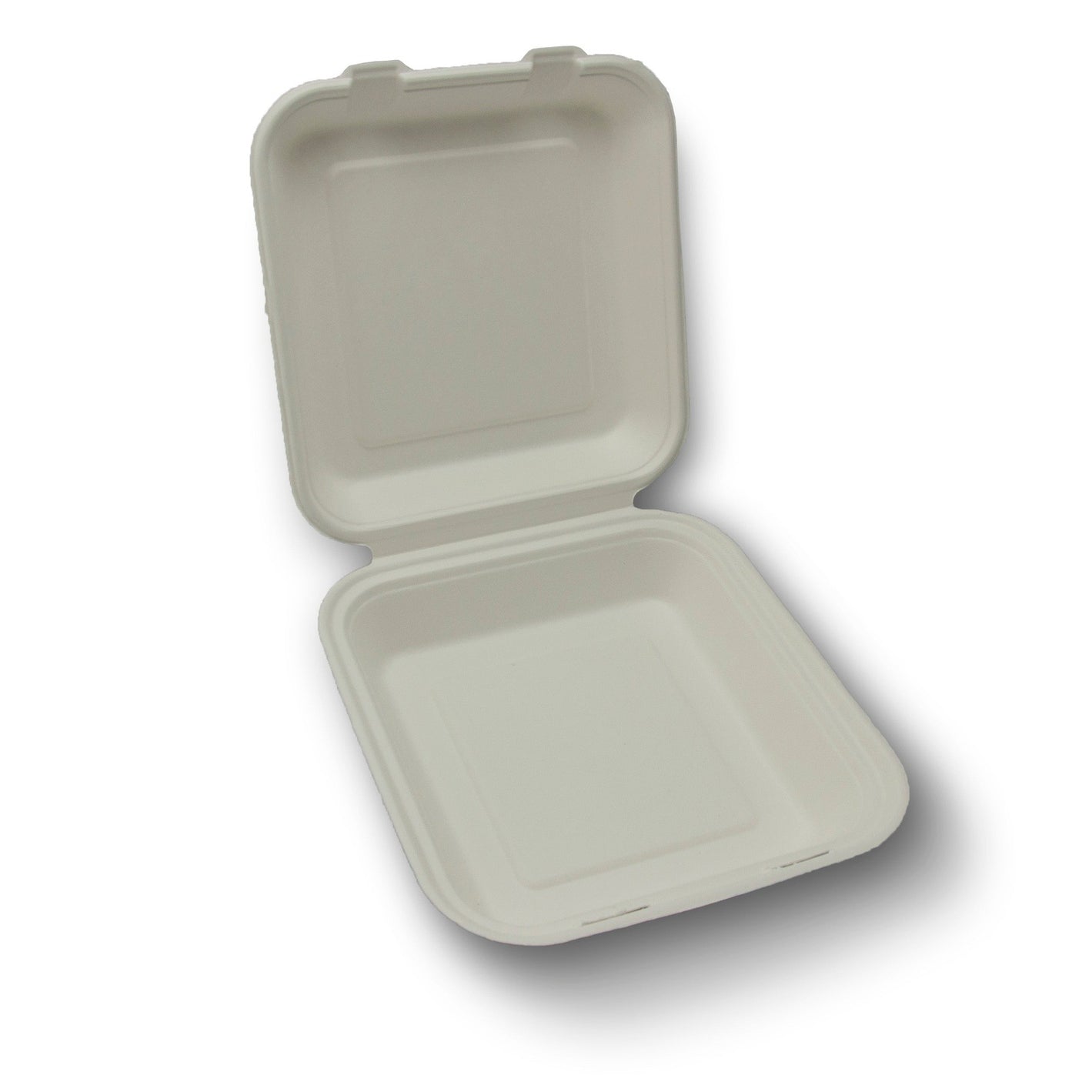 Medium 1-Compartment No Added PFAS Plant Fiber Hinged Container 200-Count Case