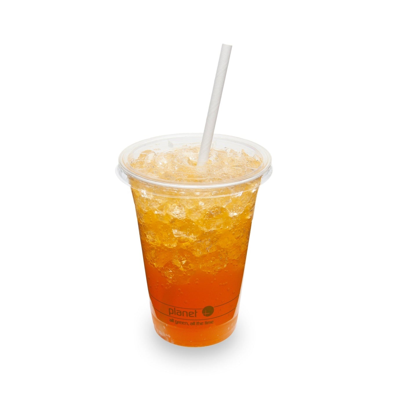 7.75 Inch Individually wrapped Clear PLA Jumbo Straw - 4800 pcs 12/400s