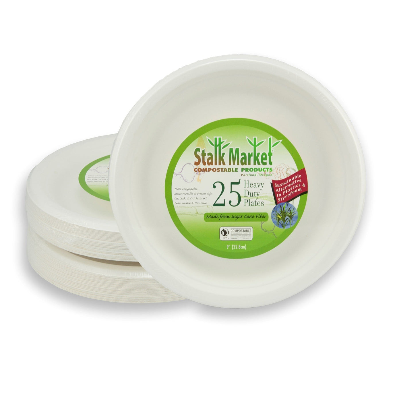 9-Inch Fiber Plate Retail Packs, 300 Count 12/25