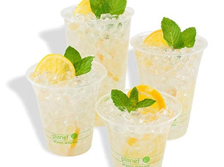 Flat Style PLA Lids for 9/12/16/20/24-Ounce Clear Cold Cups, 1000-Count Case