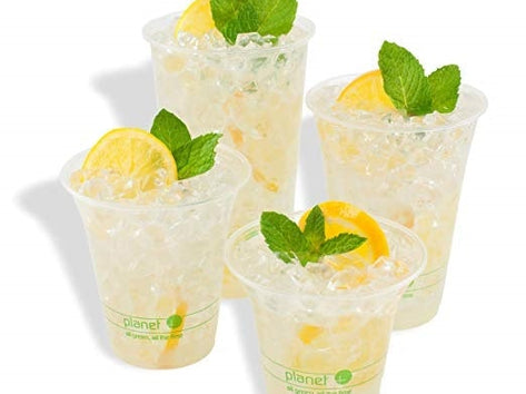 Flat Style PLA Lids for 9/12/16/20/24-Ounce Clear Cold Cups, 1000-Count Case