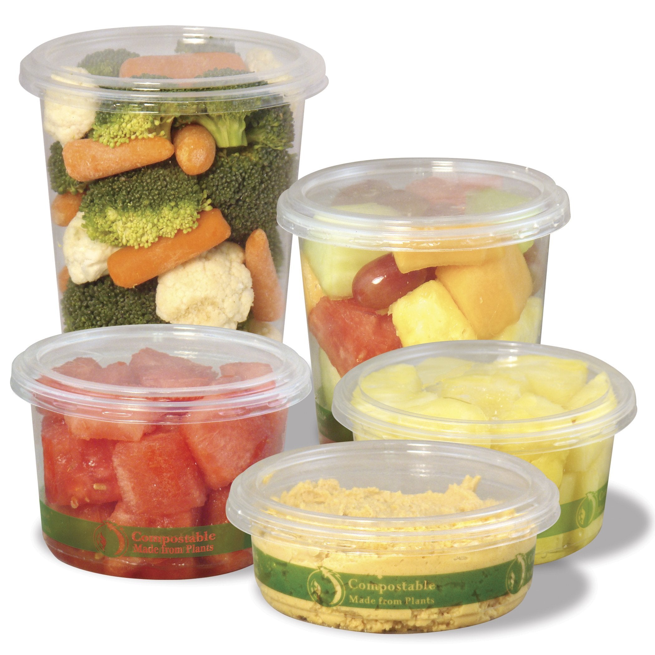 32 oz Jaya Compostable Round PLA Deli Container