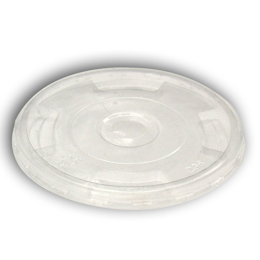 Flat Style PLA Lids for 9/12/16/20/24-Ounce Clear Cold Cups, 1000-Count Case