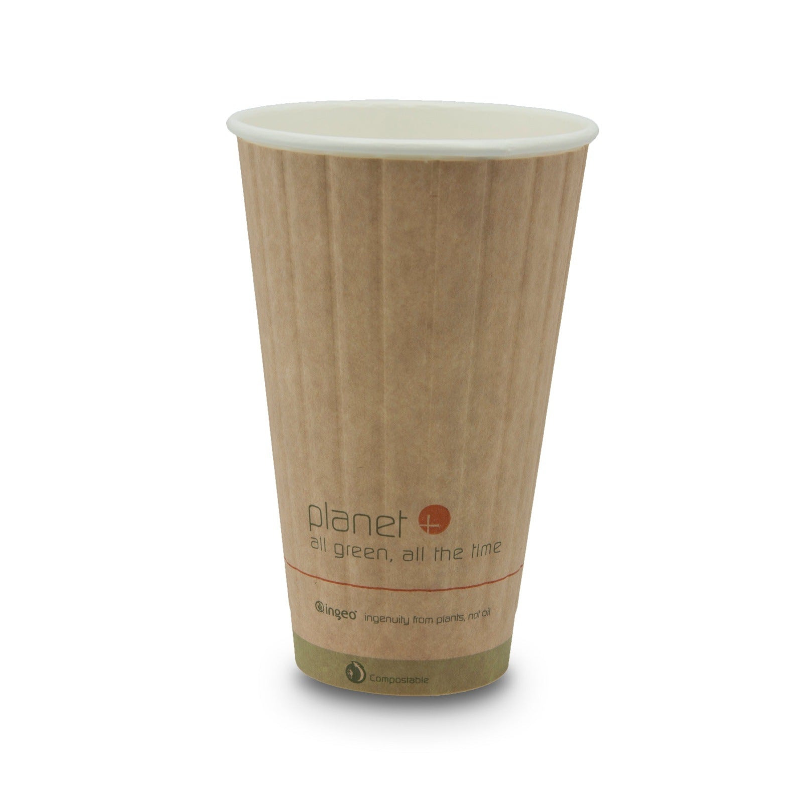 16-Ounce PLA Laminated Double-Wall Insulated Hot Cup, 600-Count Case